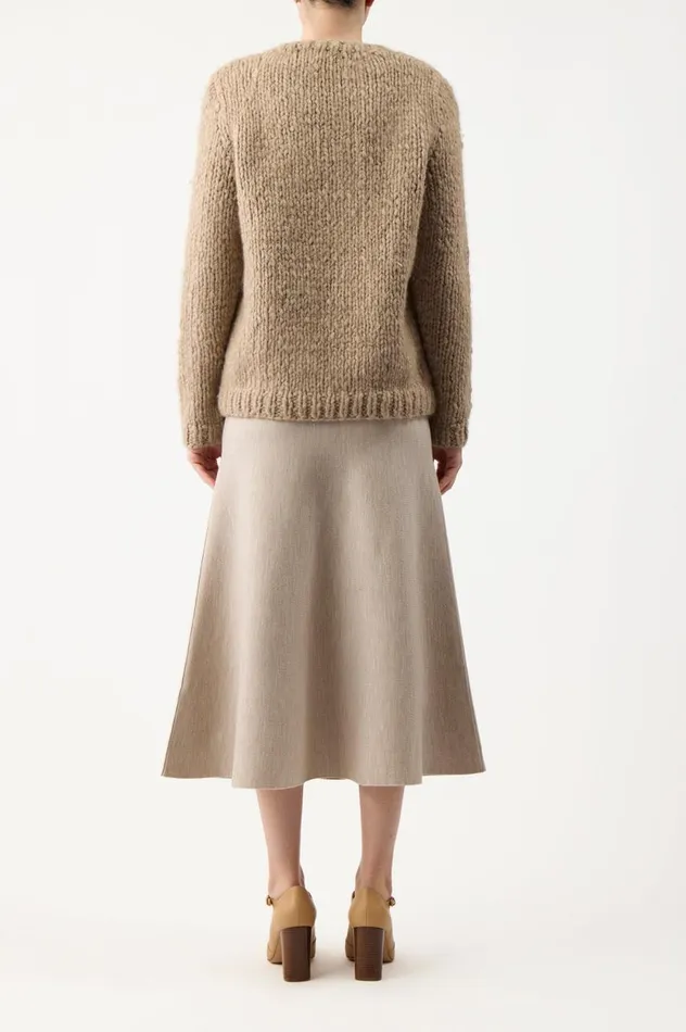 Women Sweaters and Turtlenecks Gabriela Hearst Lawrence Knit Sweater In Oatmeal Welfat Cashmere