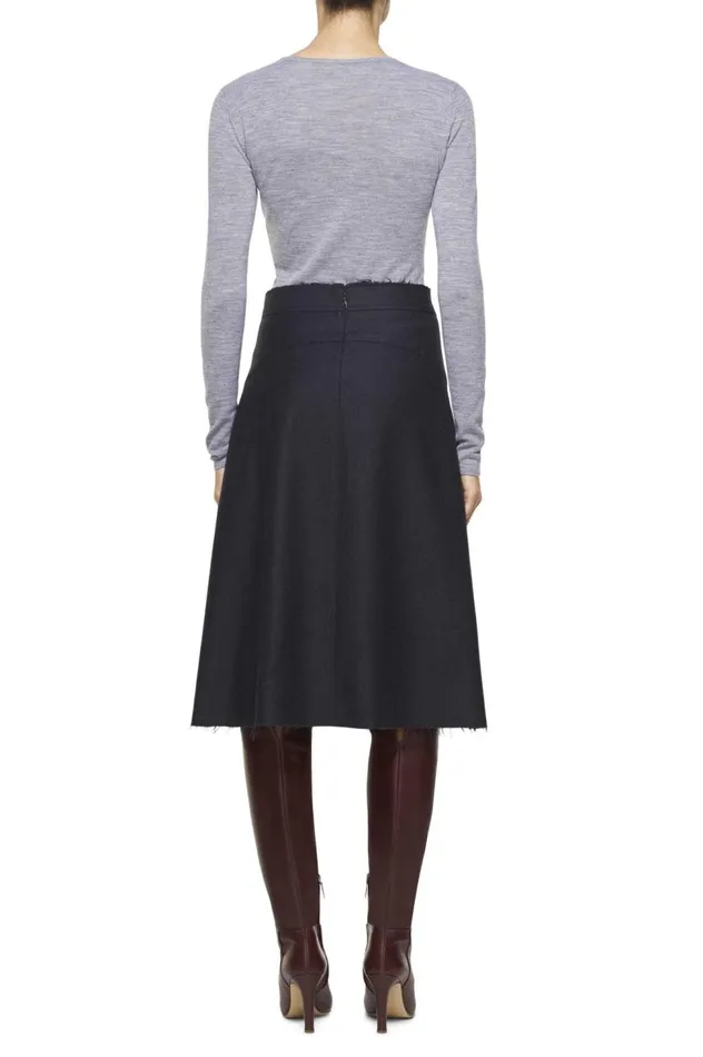Women Sweaters and Turtlenecks Gabriela Hearst RamOvaries Knit Sweater In Grey Merino Wool