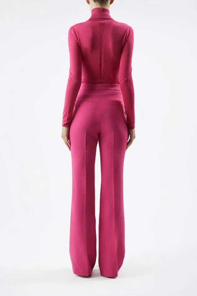 Women Sweaters and Turtlenecks Gabriela Hearst Steinem Knit Turtleneck In Fuchsia Cashmere Silk