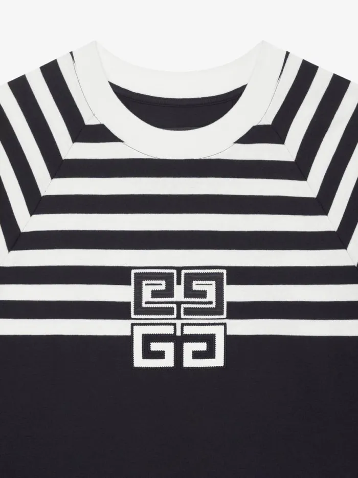 Women Sweatshirts and Hoodies Givenchy 4G Sweatshirt In Jersey With Stripes Blackwhite