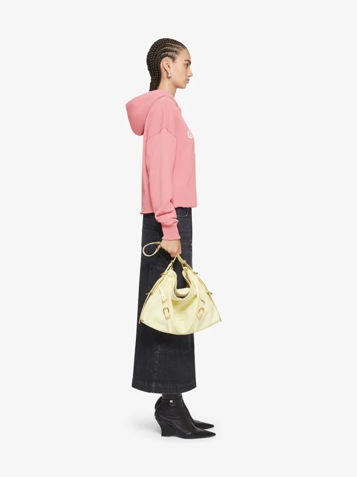 Women Sweatshirts and Hoodies Givenchy GIVENCHY Archetype Cropped Hoodie In Fleece Flamingo