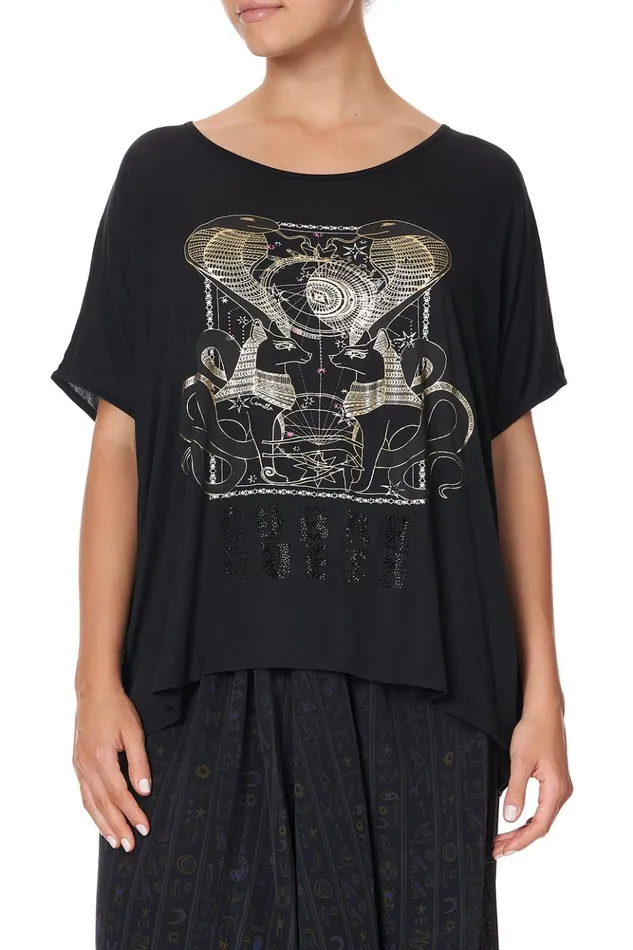 Women Tees Camilla Loose Fit Round Neck Tee Cobra King