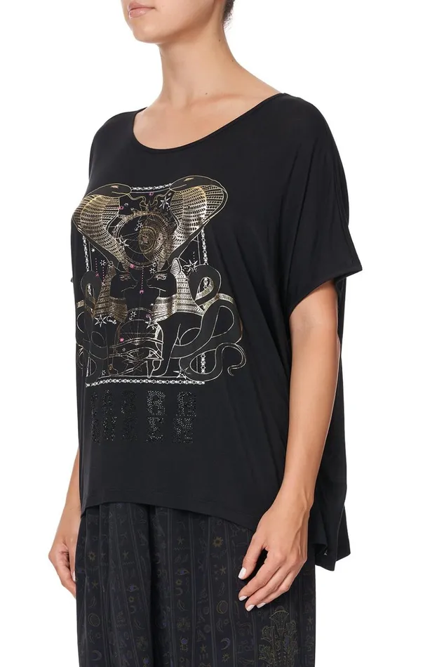 Women Tees Camilla Loose Fit Round Neck Tee Cobra King