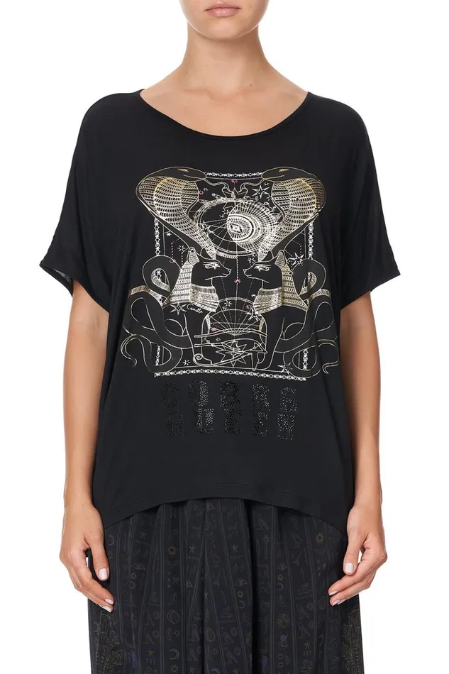 Women Tees Camilla Loose Fit Round Neck Tee Cobra King