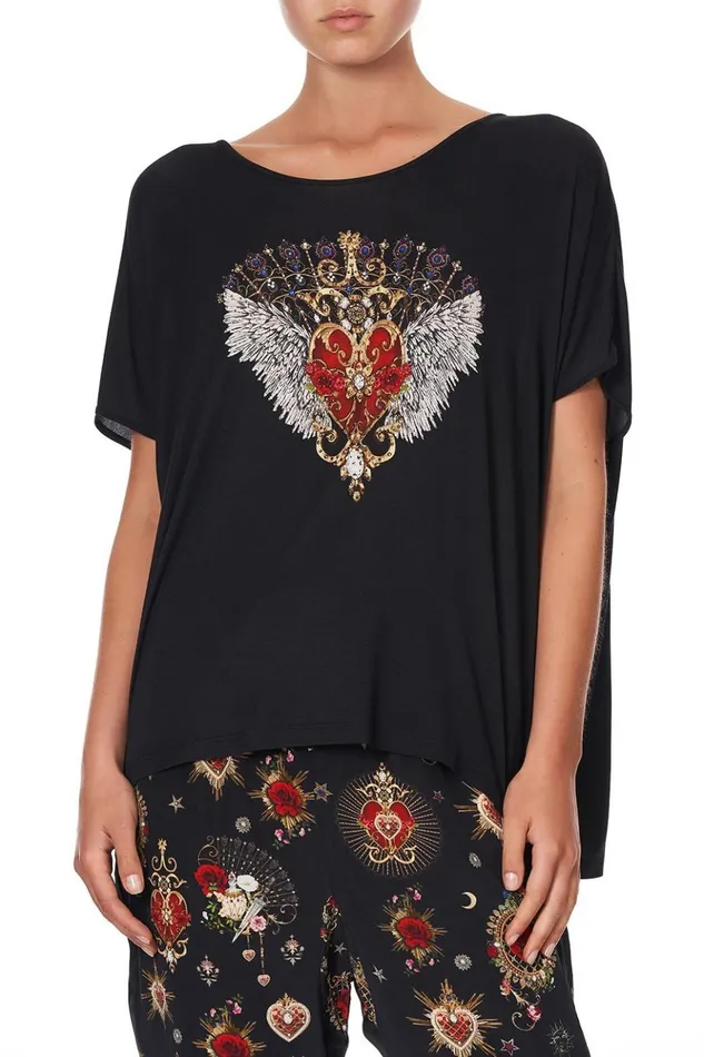 Women Tees Camilla Loose Fit Round Neck Tee Montagues Capulet