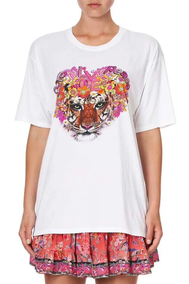 Women Tees Camilla Oversize Band Tee Let The Sun Shine