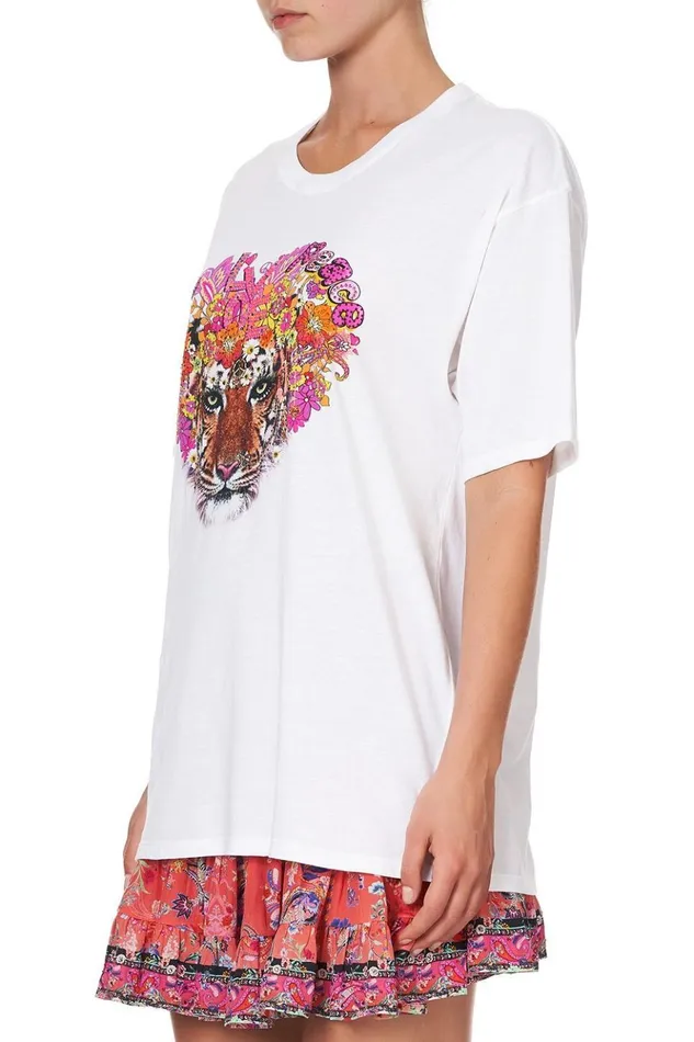 Women Tees Camilla Oversize Band Tee Let The Sun Shine