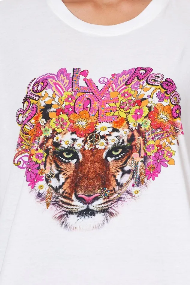 Women Tees Camilla Oversize Band Tee Let The Sun Shine