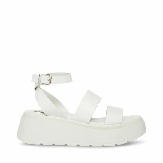 Women TENYSI WHITE LEATHER White Leather Steve Madden Sandals