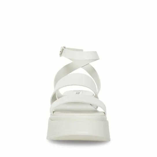 Women TENYSI WHITE LEATHER White Leather Steve Madden Sandals Women TENYSI WHITE LEATHER White Leather Steve Madden Sandals