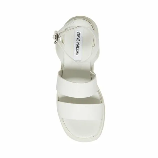 Women TENYSI WHITE LEATHER White Leather Steve Madden Sandals Women TENYSI WHITE LEATHER White Leather Steve Madden Sandals
