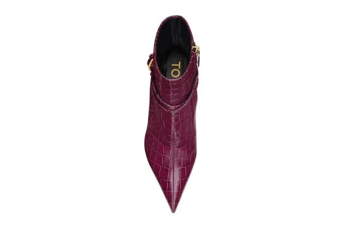 Women The Padlock Tom Ford Shiny Stamped Crocodile Leather Padlock Ankle Boot Women The Padlock Tom Ford Shiny Stamped Crocodile Leather Padlock Ankle Boot