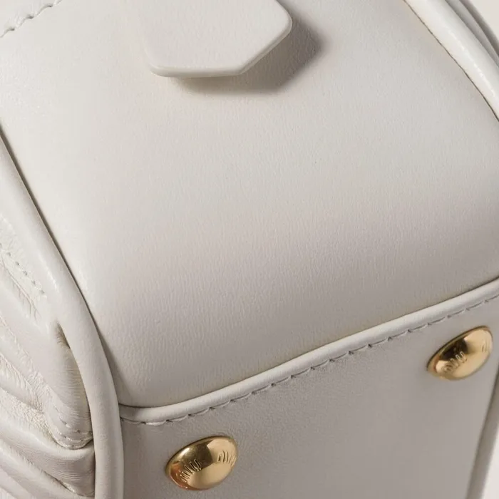 Women Top Handles Miu Miu Arcadie Matelass Nappa Leather Bag White Women Top Handles Miu Miu Arcadie Matelass Nappa Leather Bag White