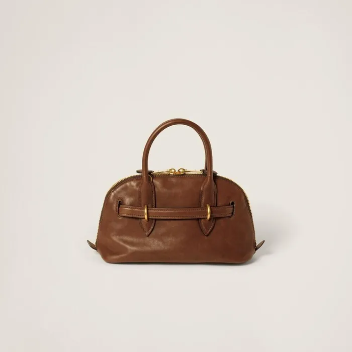 Women Top Handles Miu Miu Aventure Nappa Leather Tophandle Bag Oak Women Top Handles Miu Miu Aventure Nappa Leather Tophandle Bag Oak