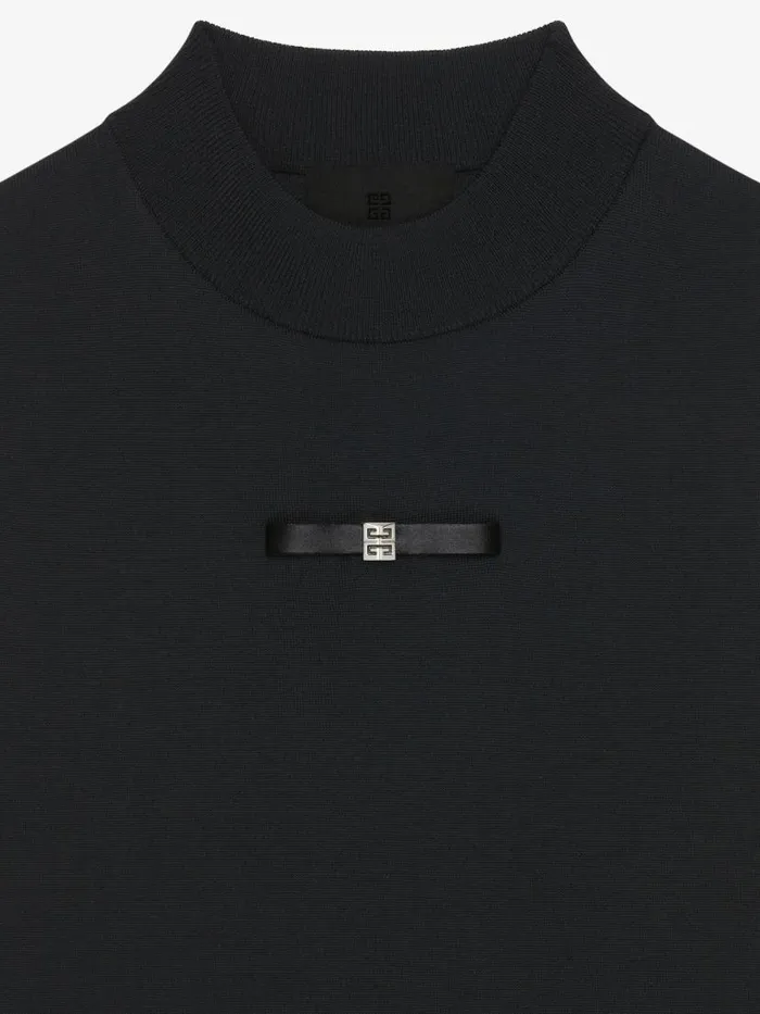 Women Tops and Shirts Givenchy Sweater In Wool With 4G Bow Detail Black