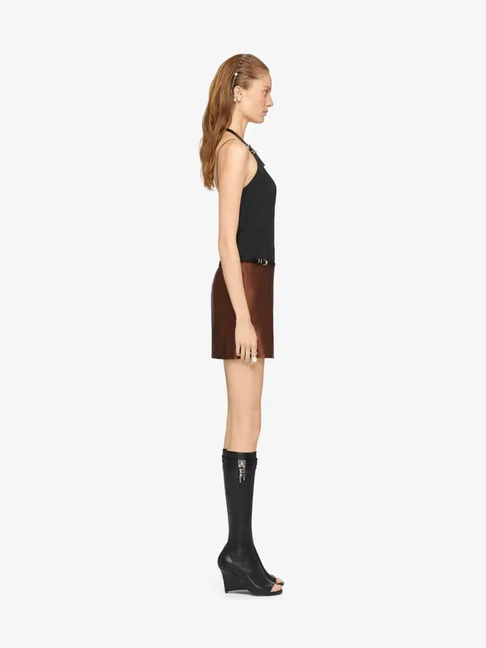 Women Tops and Shirts Givenchy Voyou Top In Cotton Taffetas Black