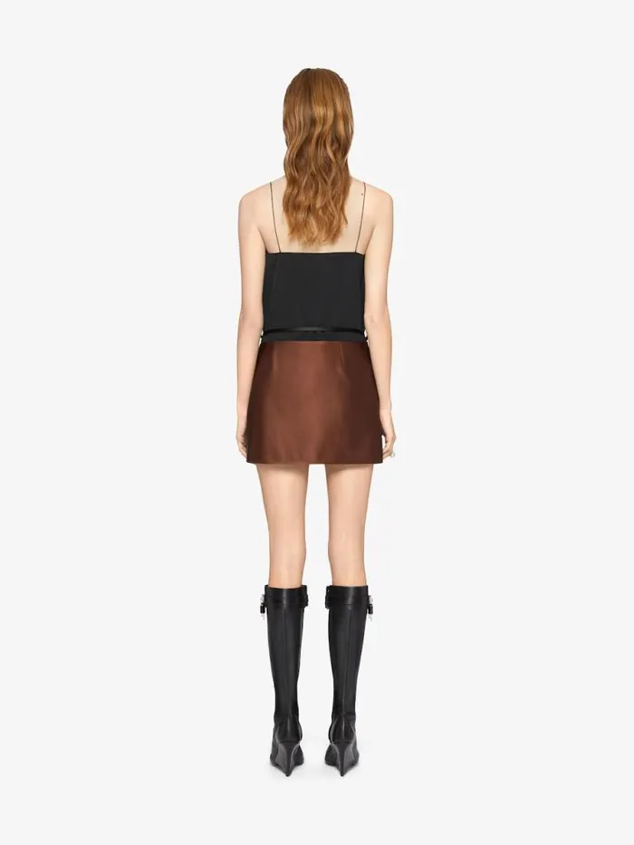 Women Tops and Shirts Givenchy Voyou Top In Cotton Taffetas Black