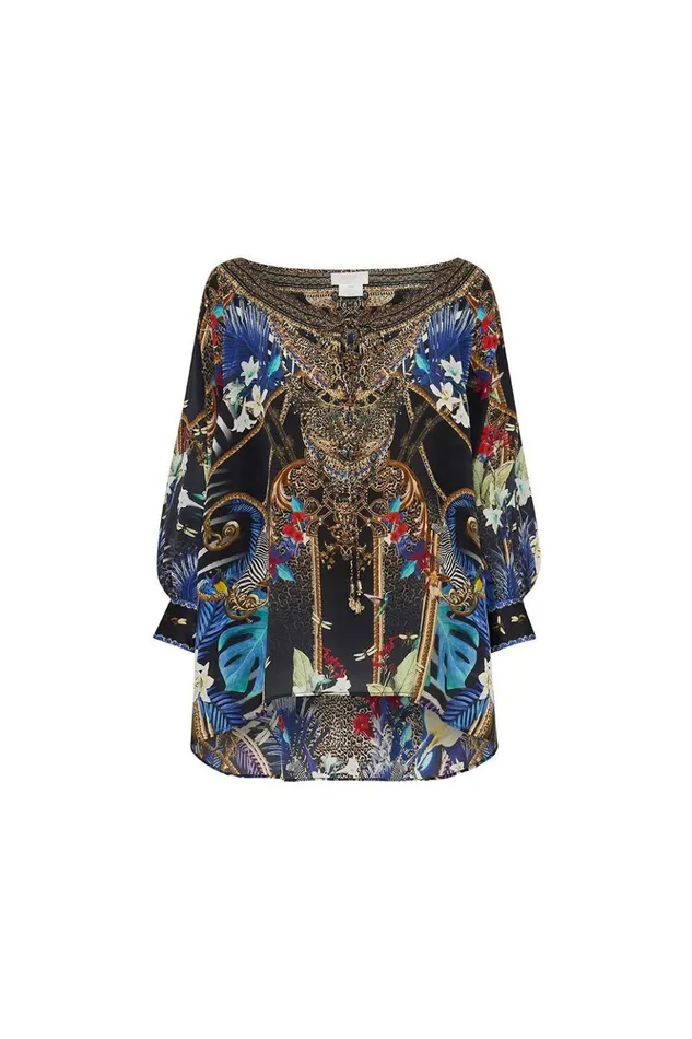 Women Tops Camilla Raglan Sleeve Blouse With Cuff Rainbow Room