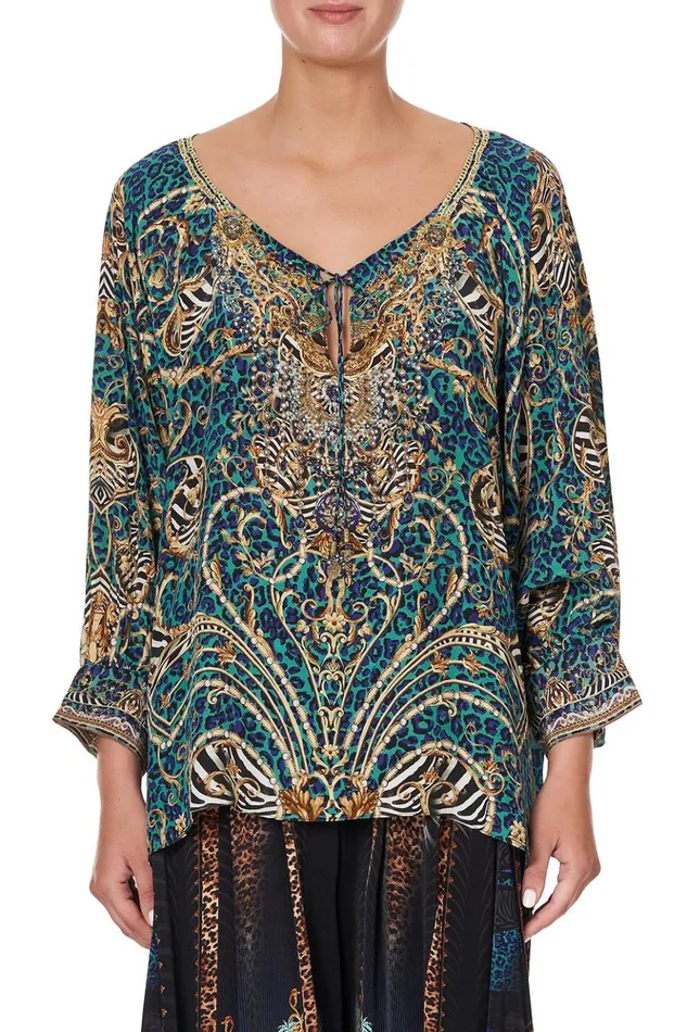 Women Tops Camilla Raglan Sleeve Blouse With Cuff Shes Got Grace