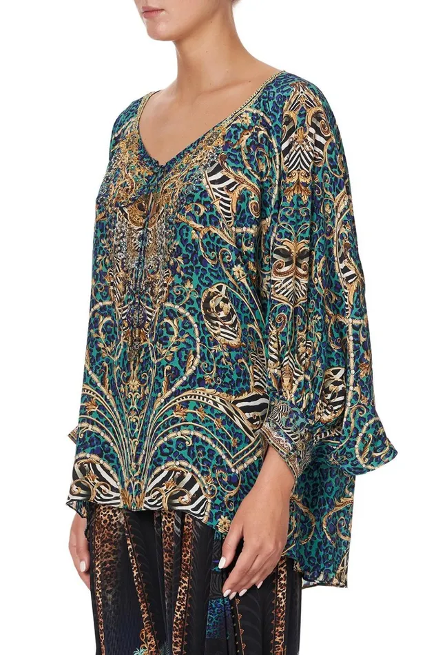 Women Tops Camilla Raglan Sleeve Blouse With Cuff Shes Got Grace
