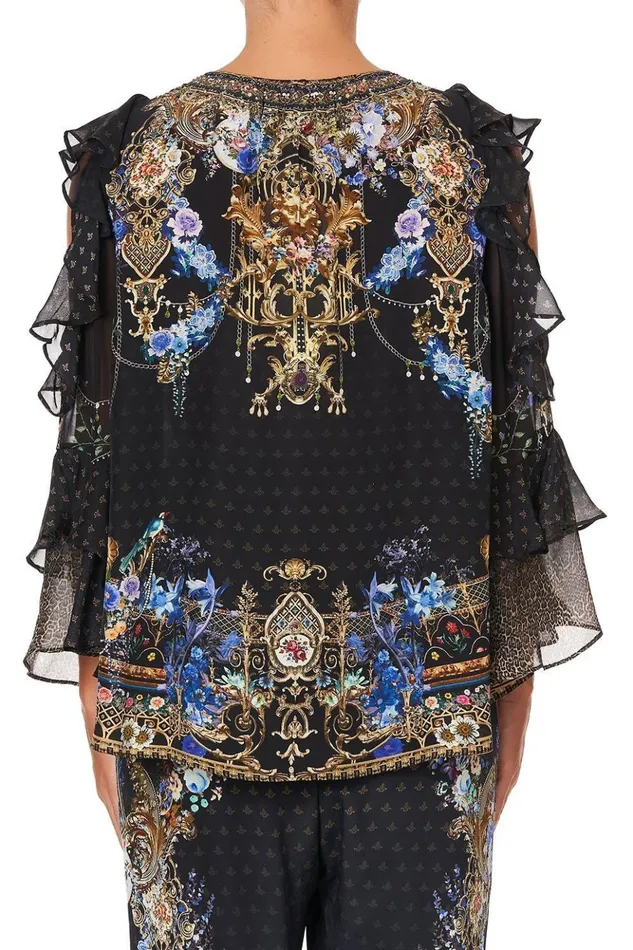 Women Tops Camilla Ruffle Cold Shoulder Blouse Palace Playhouse
