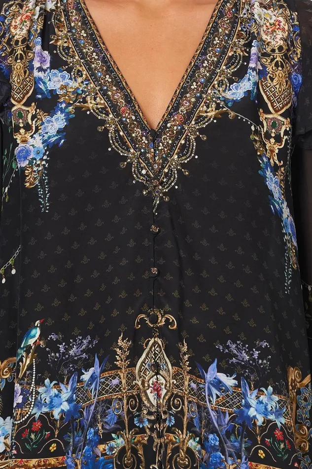 Women Tops Camilla Ruffle Cold Shoulder Blouse Palace Playhouse