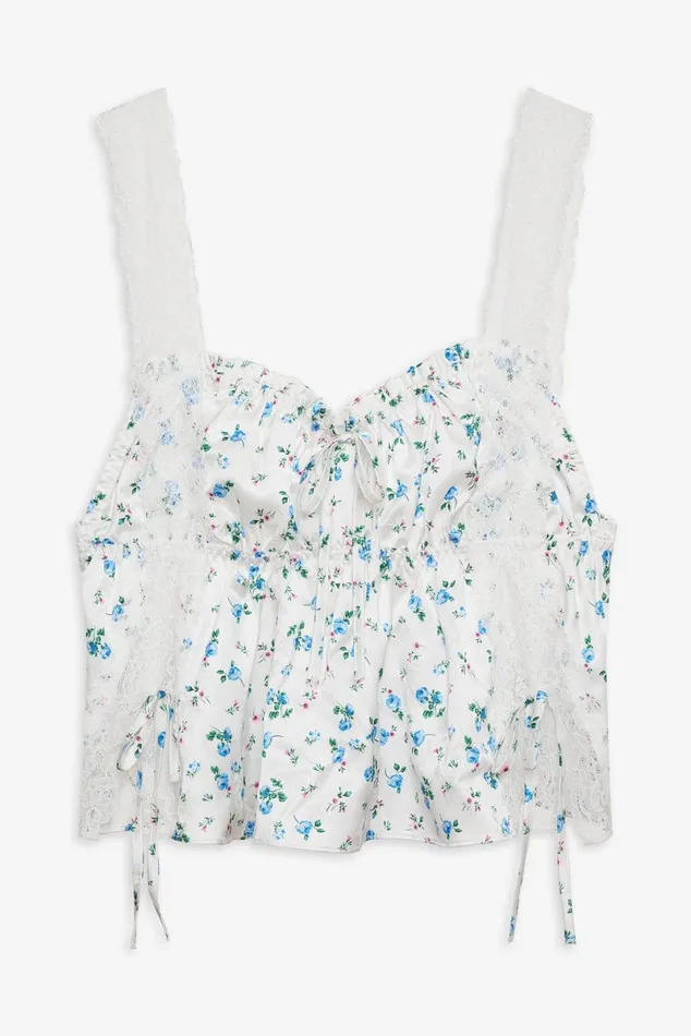 Women Tops For Love and Lemons Mary Rose Top Blue Women Tops For Love and Lemons Mary Rose Top Blue
