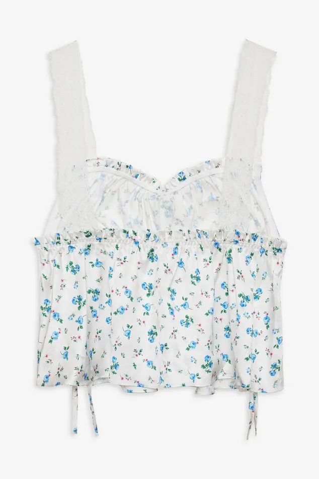 Women Tops For Love and Lemons Mary Rose Top Blue Women Tops For Love and Lemons Mary Rose Top Blue