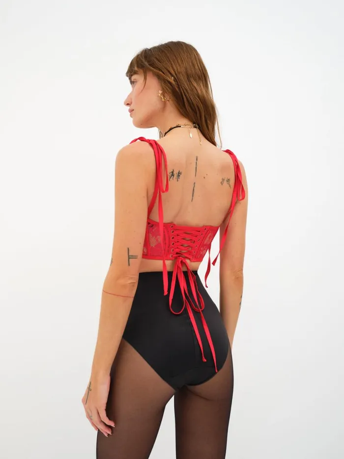 Women Tops For Love and Lemons Niala Bustier Top Red Women Tops For Love and Lemons Niala Bustier Top Red