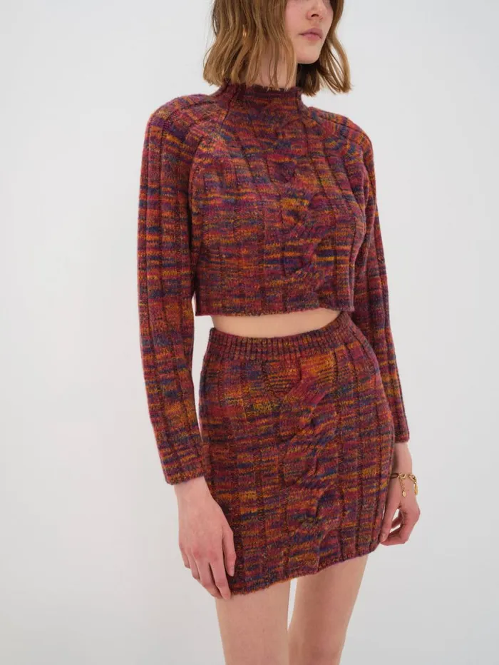 Women Tops For Love and Lemons Ruby Cropped Turtleneck Brown Women Tops For Love and Lemons Ruby Cropped Turtleneck Brown