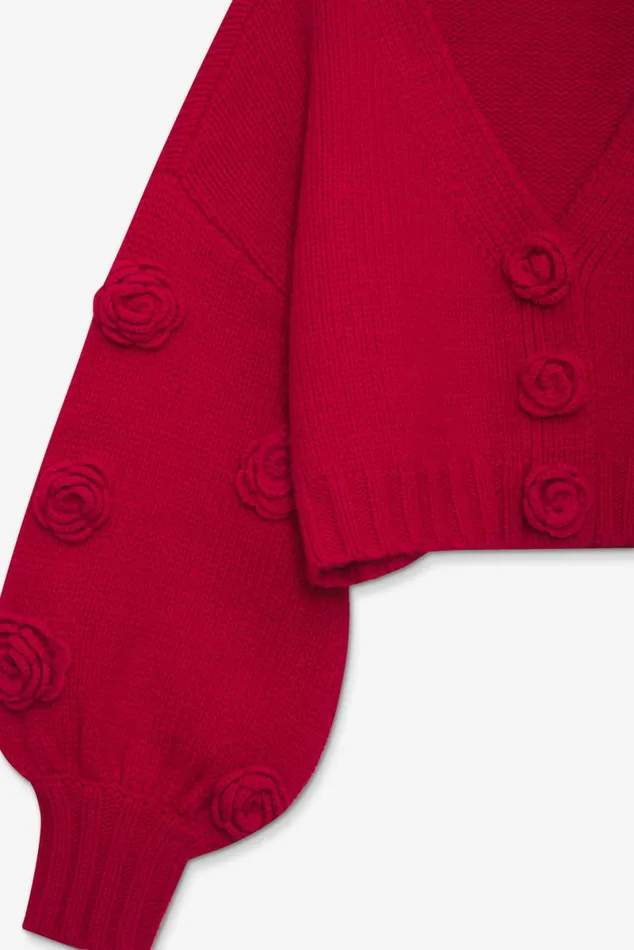 Women Tops For Love and Lemons Scarlett Cardigan Red Women Tops For Love and Lemons Scarlett Cardigan Red