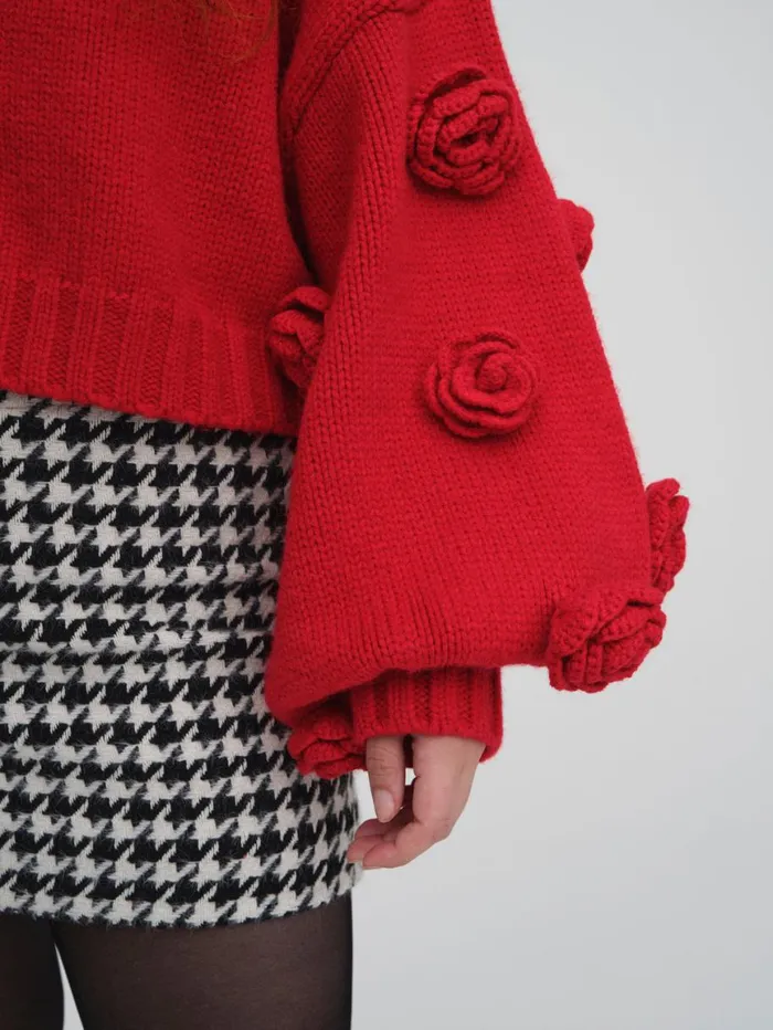 Women Tops For Love and Lemons Scarlett Cardigan Red Women Tops For Love and Lemons Scarlett Cardigan Red