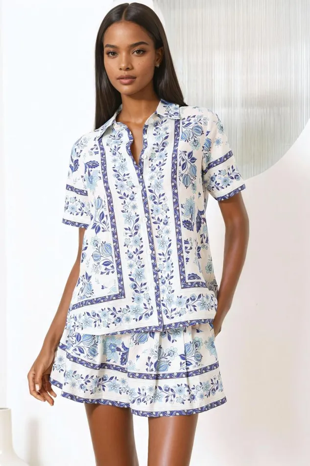 Women Tops YUMI KIM CARLY LINEN TOP Honeycomb Ivory