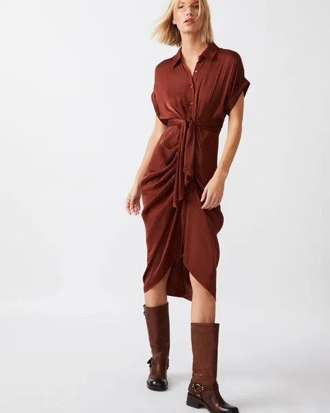 Women TORI DRESS BROWN Brown Steve Madden Dresses Women TORI DRESS BROWN Brown Steve Madden Dresses