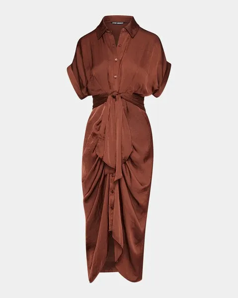 Women TORI DRESS BROWN Brown Steve Madden Dresses Women TORI DRESS BROWN Brown Steve Madden Dresses