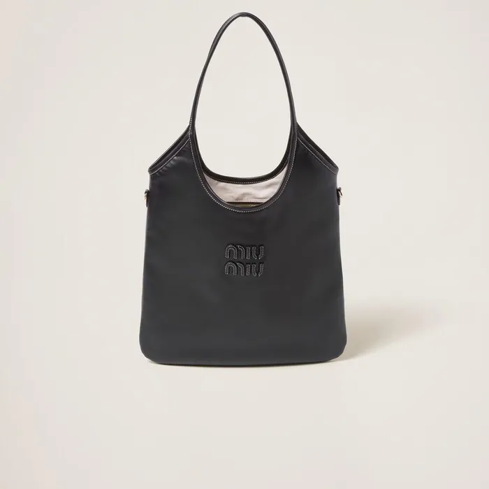 Women Totes Miu Miu IVY Leather Bag Black