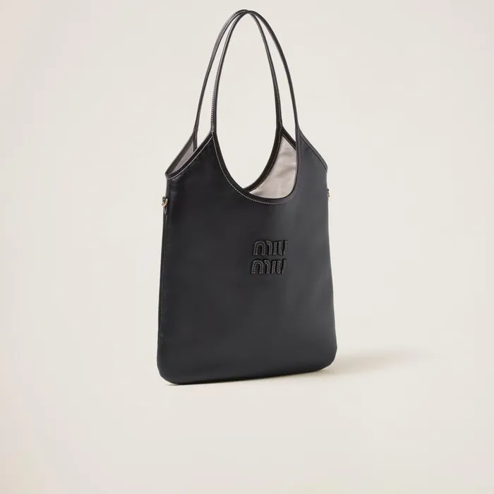 Women Totes Miu Miu IVY Leather Bag Black Women Totes Miu Miu IVY Leather Bag Black