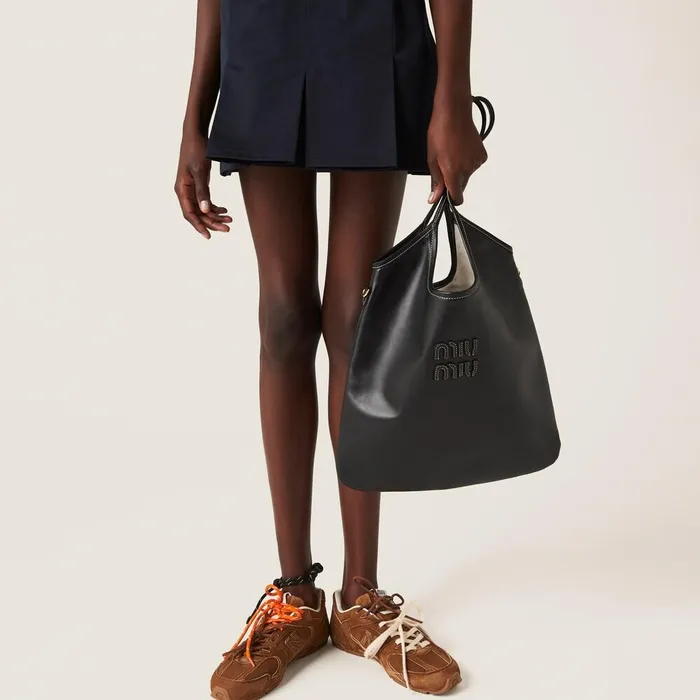 Women Totes Miu Miu IVY Leather Bag Black Women Totes Miu Miu IVY Leather Bag Black