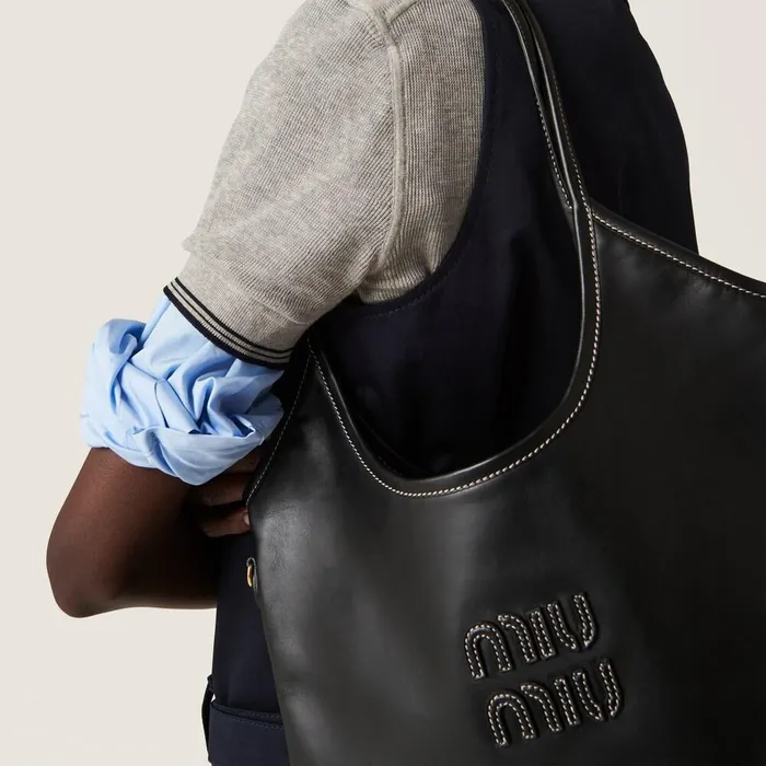 Women Totes Miu Miu IVY Leather Bag Black Women Totes Miu Miu IVY Leather Bag Black