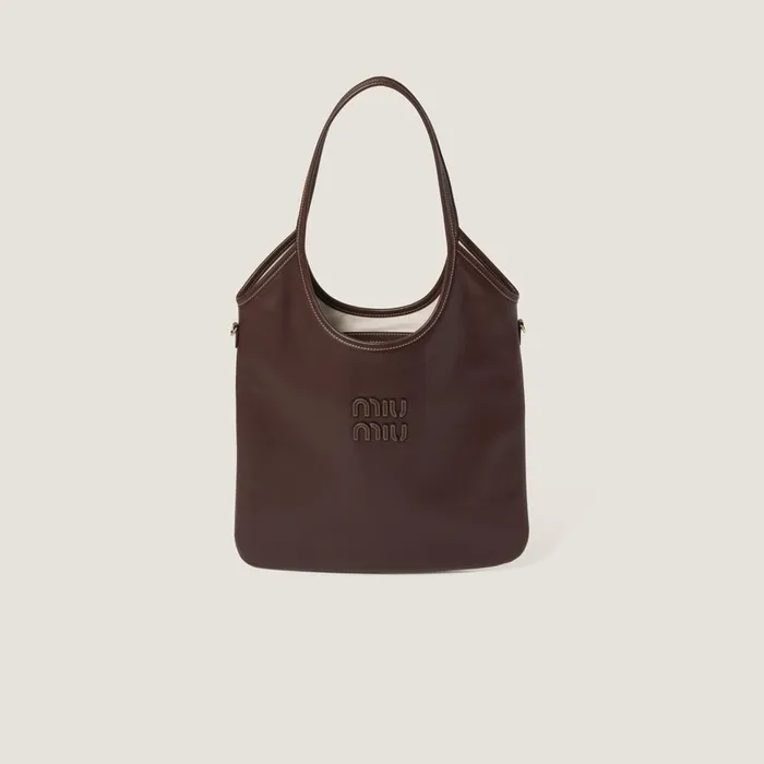 Women Totes Miu Miu IVY Leather Bag Briarwood