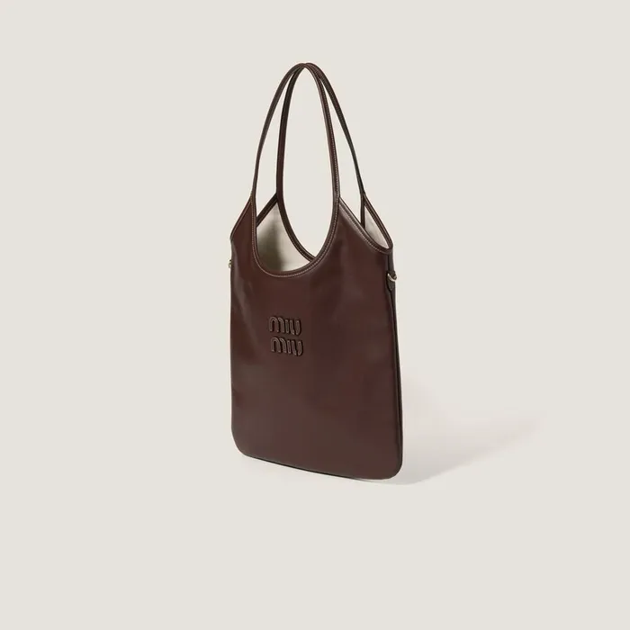 Women Totes Miu Miu IVY Leather Bag Briarwood Women Totes Miu Miu IVY Leather Bag Briarwood