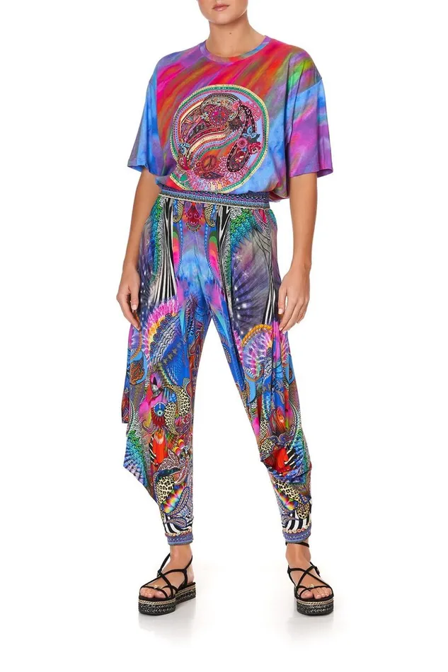 Women Trousers and Leggings Camilla Jersey Drape Pant With Pocket Psychedelica