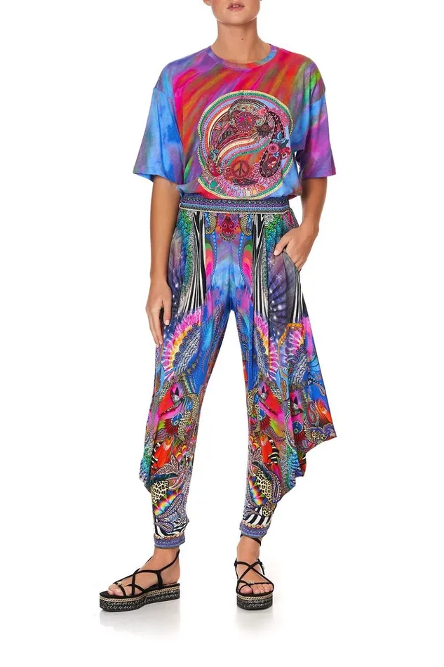 Women Trousers and Leggings Camilla Jersey Drape Pant With Pocket Psychedelica