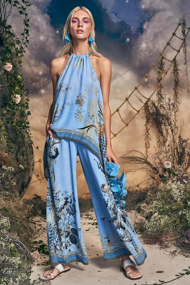 Women Trousers and Leggings Camilla Shirred Waist Pant Fairy Fountain