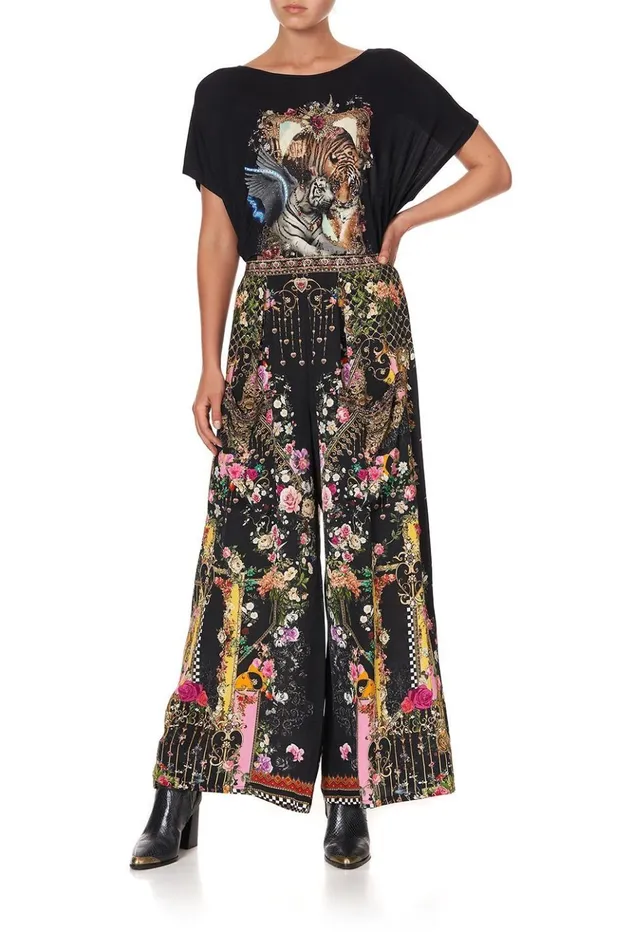 Women Trousers and Leggings Camilla Wide Leg Trouser With Front Pockets Montagues Capulet