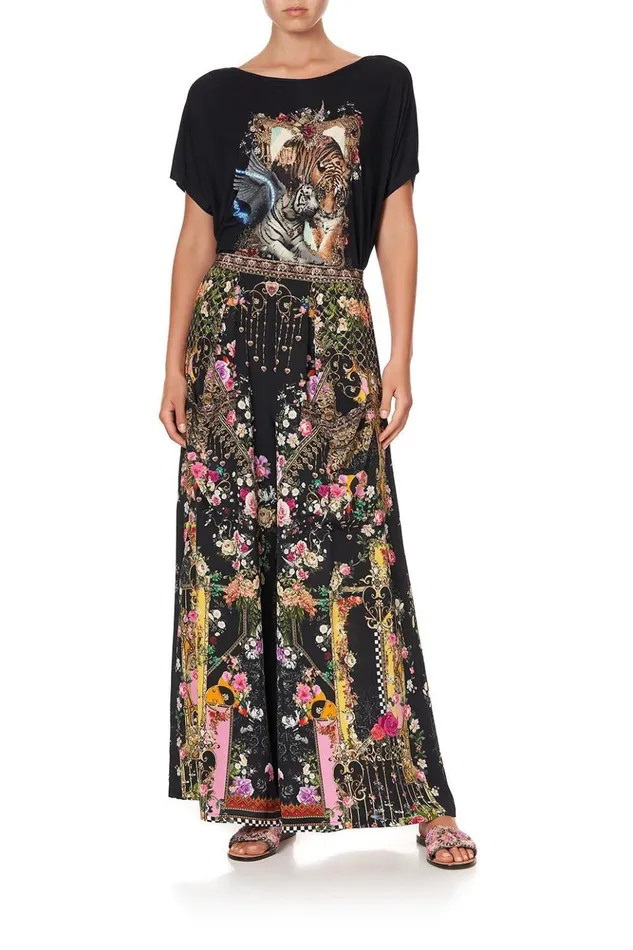 Women Trousers and Leggings Camilla Wide Leg Trouser With Front Pockets Montagues Capulet