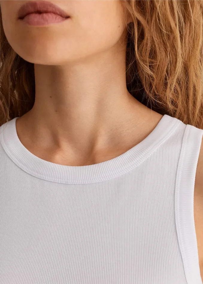 Women Ultimate Crew Neck Vest Bright White MEEM