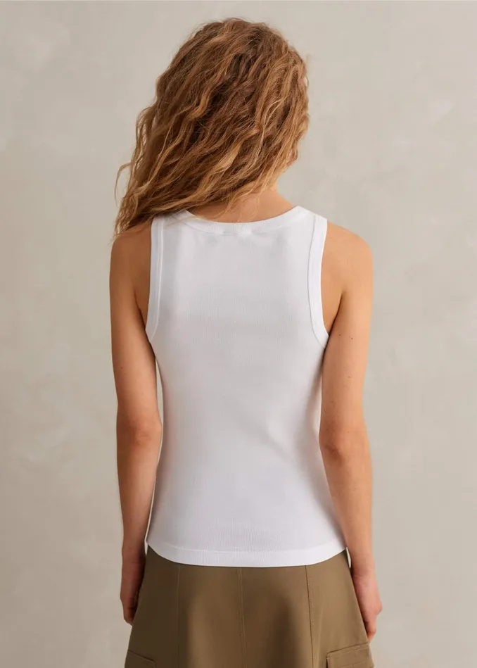 Women Ultimate Crew Neck Vest Bright White MEEM