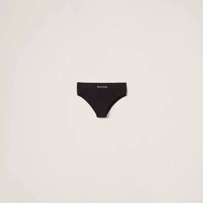 Women Underwear And Beachwear Miu Miu Seamless Panties Black