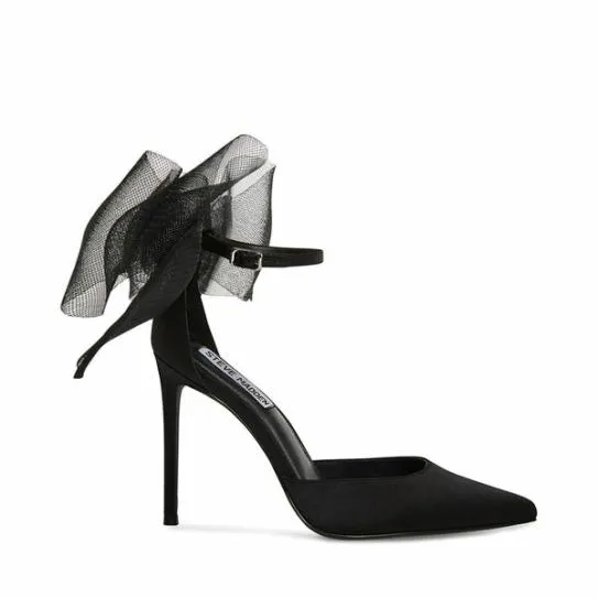 Women VALENTEEN BLACK SATIN Black Satin Steve Madden Heels